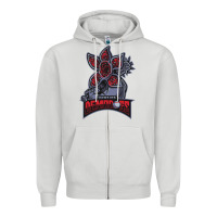 Dove Grey hawkins demodogs Zipper Hoodie - artisFamous