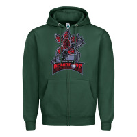 Sports Green hawkins demodogs Zipper Hoodie - artisFamous