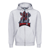 Heather Grey hawkins demodogs Zipper Hoodie - artisFamous