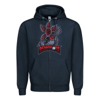 Navy hawkins demodogs Zipper Hoodie - artisFamous