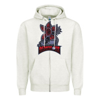 Oatmeal Heather hawkins demodogs Zipper Hoodie - artisFamous
