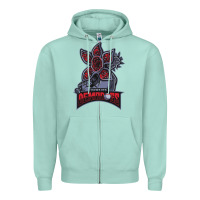 Seafoam hawkins demodogs Zipper Hoodie - artisFamous