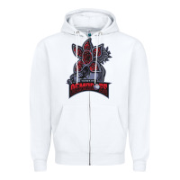 White hawkins demodogs Zipper Hoodie - artisFamous
