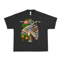 Pigment Black sorta merry sorta scary chest Urban Heavy Tee - FaDigitalArtStudio