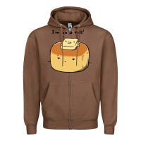 Chestnut i'm on a roll! Zipper Hoodie - artisFamous