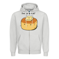 Dove Grey i'm on a roll! Zipper Hoodie - artisFamous