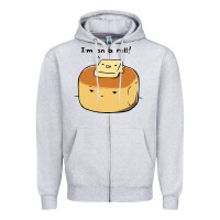Heather Grey i'm on a roll! Zipper Hoodie - artisFamous