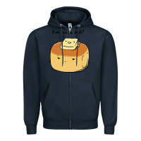 Navy i'm on a roll! Zipper Hoodie - artisFamous
