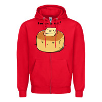 Red i'm on a roll! Zipper Hoodie - artisFamous