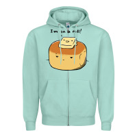 Seafoam i'm on a roll! Zipper Hoodie - artisFamous