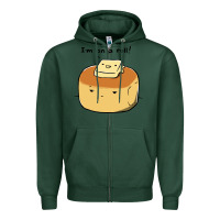 Sports Green i'm on a roll! Zipper Hoodie - artisFamous