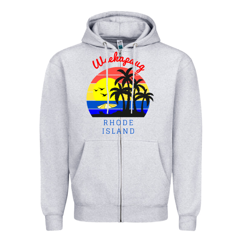 Weekapaug, Rhode Island Sunset Zipper Hoodie by artisFamous | Teevron