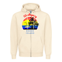 Sandshell weekapaug, rhode island sunset Zipper Hoodie - artisFamous