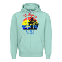 Seafoam weekapaug, rhode island sunset Zipper Hoodie - artisFamous