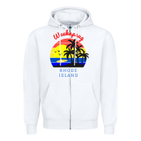 White weekapaug, rhode island sunset Zipper Hoodie - artisFamous
