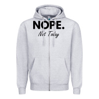 Heather Grey nope not today Zipper Hoodie - artisFamous