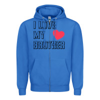 True Royal i love my brother, brothers day , brother sister  love Zipper Hoodie - artisFamous
