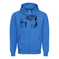 True Royal Banksy Zebra Zipper Hoodie - artisFamous