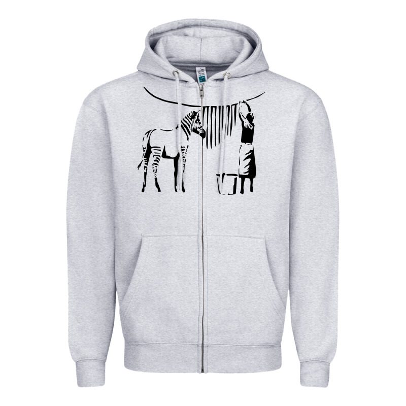 Banksy Zebra Zipper Hoodie by artisFamous | Teevron