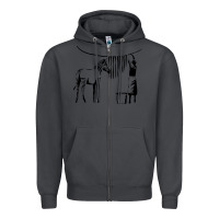 Smoke Banksy Zebra Zipper Hoodie - artisFamous