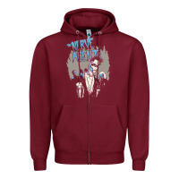 Burgundy the nerve agents Zipper Hoodie - artisFamous