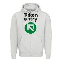 Dove Grey token entry Zipper Hoodie - artisFamous