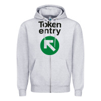 Heather Grey token entry Zipper Hoodie - artisFamous