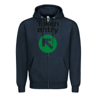 Navy token entry Zipper Hoodie - artisFamous