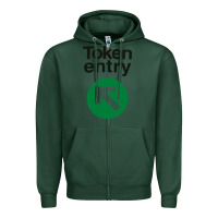 Sports Green token entry Zipper Hoodie - artisFamous