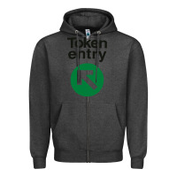 Charcoal Heather token entry Zipper Hoodie - artisFamous
