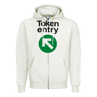Oatmeal Heather token entry Zipper Hoodie - artisFamous