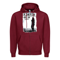 Burgundy alanis morissette, world tour Zipper Hoodie - artisFamous