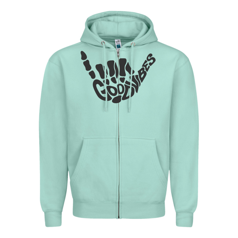 Goodvibes Shaka Zipper Hoodie by artisFamous | Teevron