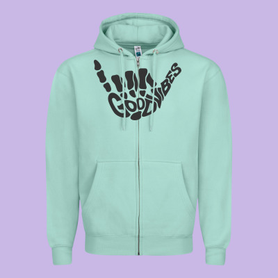Goodvibes Shaka Zipper Hoodie Designed By Artisfamous