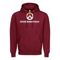 Burgundy overwatch Zipper Hoodie - artisFamous