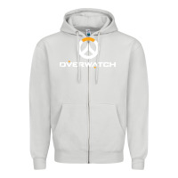 Dove Grey overwatch Zipper Hoodie - artisFamous