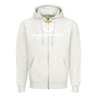 Oatmeal Heather overwatch Zipper Hoodie - artisFamous