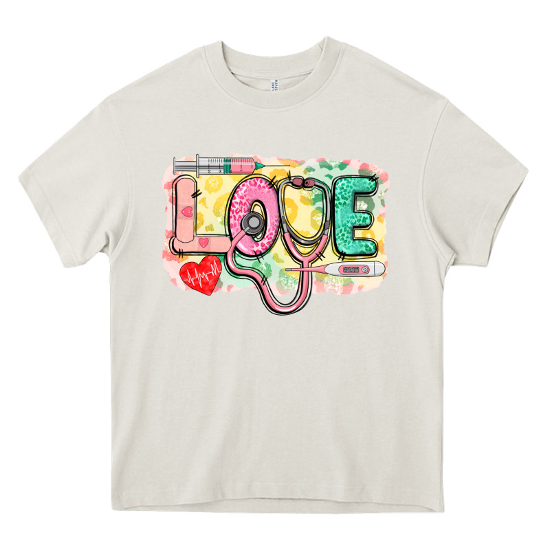 Love Nursing Leopard Heavy Core Tee by CowGirlArtShop | Teevron