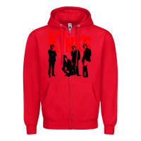 Red The Kinks Zipper Hoodie - artisFamous