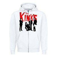 White The Kinks Zipper Hoodie - artisFamous
