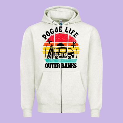 Car Pogue Life Outer Banks Zipper Hoodie Designed By Artisfamous