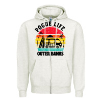 Oatmeal Heather car pogue life outer banks Zipper Hoodie - artisFamous