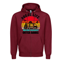 Burgundy car pogue life outer banks Zipper Hoodie - artisFamous