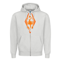Dove Grey skyrim elder scrolls oblivion Zipper Hoodie - artisFamous