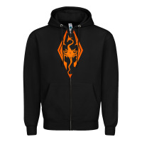 Black skyrim elder scrolls oblivion Zipper Hoodie - artisFamous