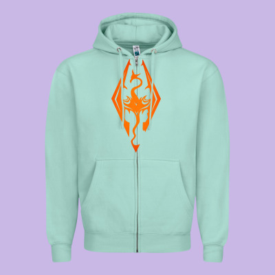 Skyrim Elder Scrolls Oblivion Zipper Hoodie Designed By Artisfamous