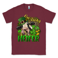 Burgundy One lucky Heifer Classic Tee - CowGirlArtShop