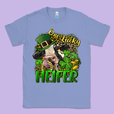 One Lucky Heifer Classic Tee Designed By Cowgirlartshop