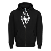 Black skyrim elder Zipper Hoodie - artisFamous