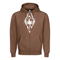 Chestnut skyrim elder Zipper Hoodie - artisFamous